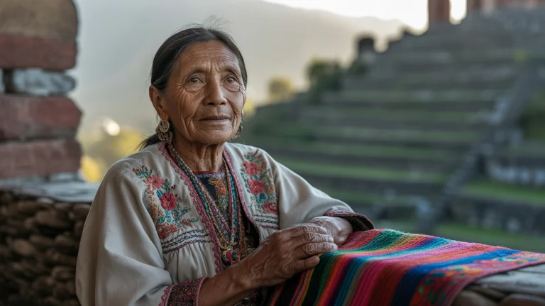 Photo of a Nahuatl elderly woman