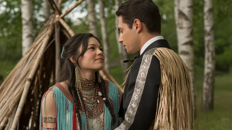 Couple expressing love in Ojibwe